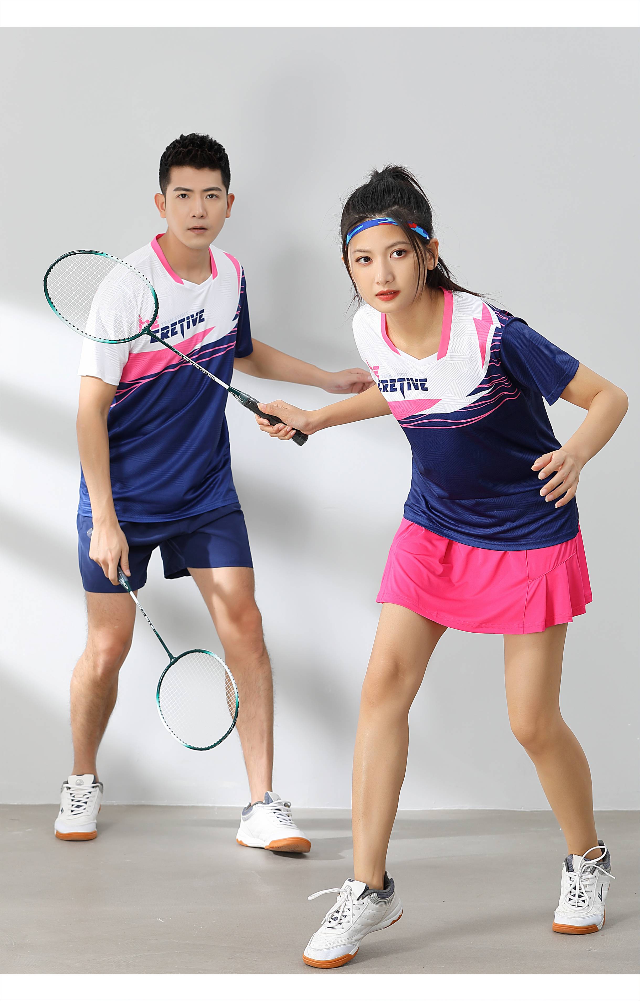 Badminton training suit short-sleeved top 120-1892 men