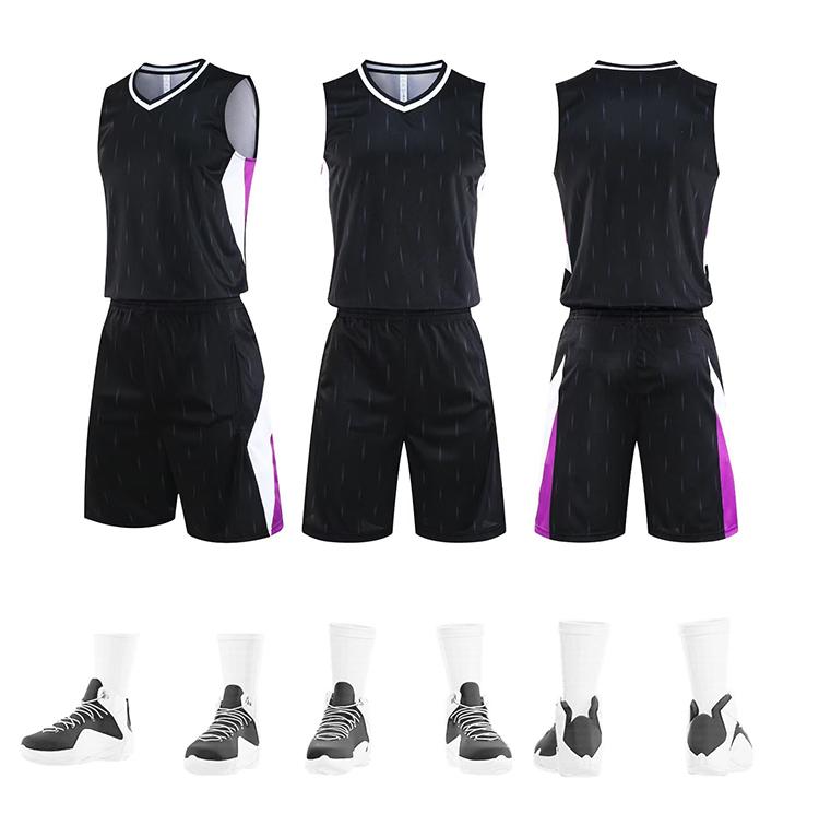 Sweat-wicking breathable multi-color basketball training suit 176-L068