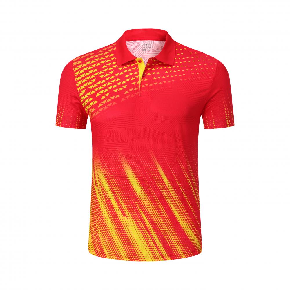 Short-sleeved lapel breathable quick-drying badminton suit 120-1897 adult version