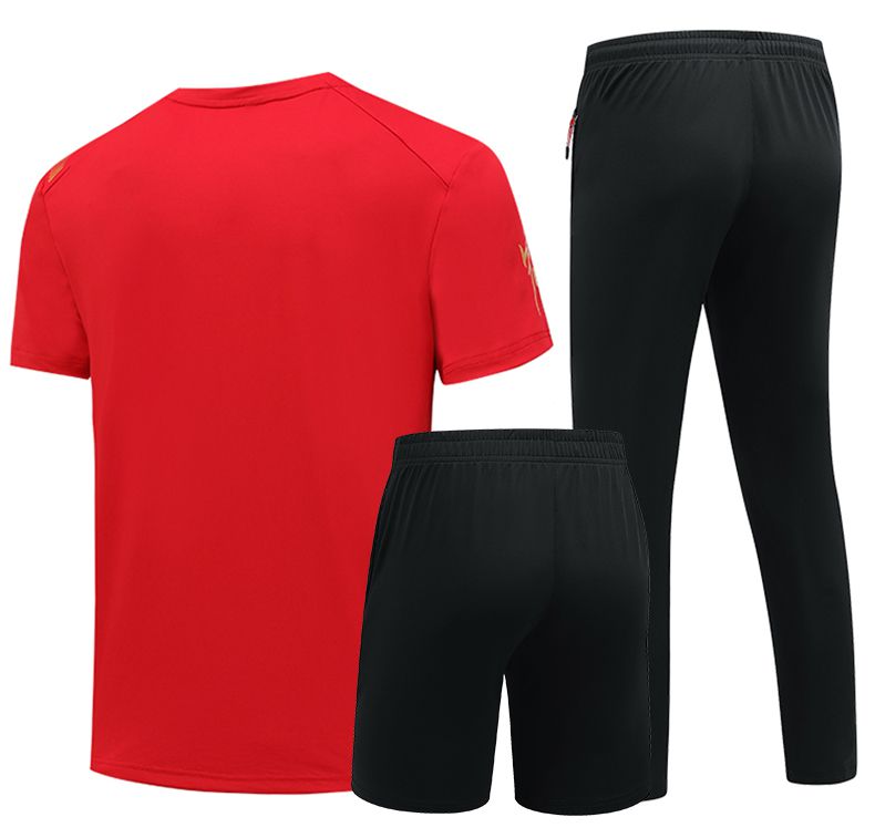 Sportswear quick-drying round neck short-sleeved three-piece suit KE4-95522