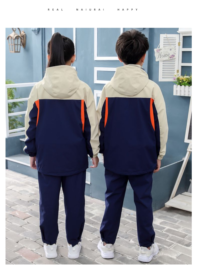 Double-sided polar fleece liner three-in-one detachable jacket school uniform suit Z11-X6 children suit