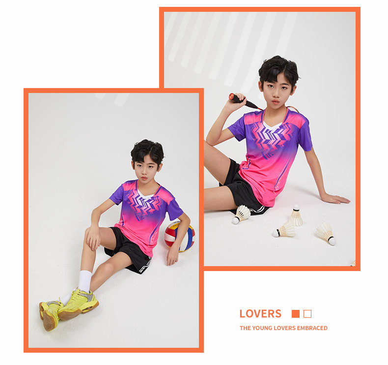 Sportswear training suit casual short-sleeved tops children GB8-7906 children clothing short-sleeved