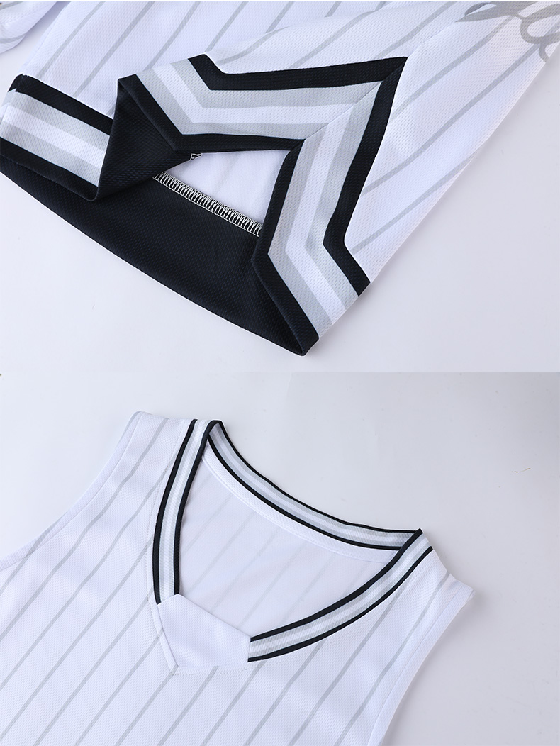 Striped polyester quick-drying basketball suit YA-8612