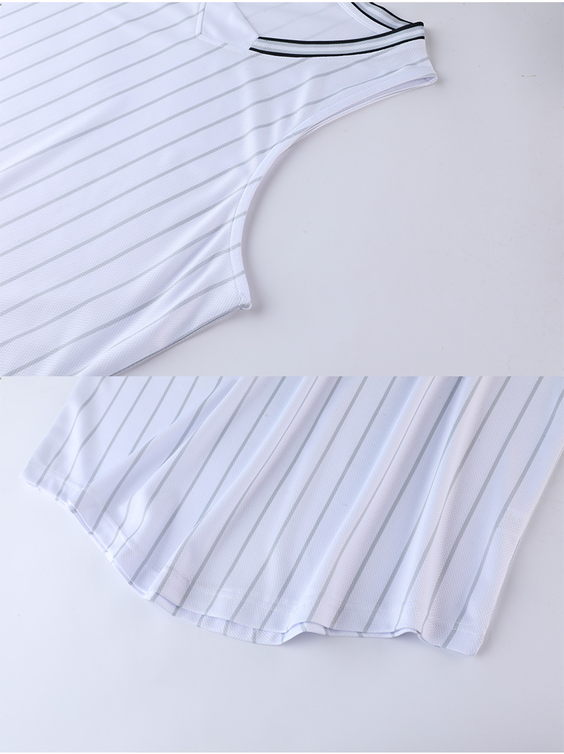 Striped polyester quick-drying basketball suit YA-8612