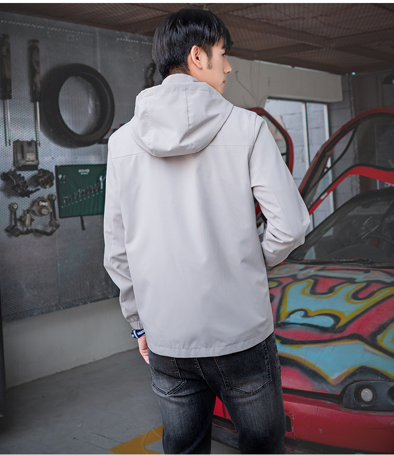 Spring and autumn windproof hood detachable thin single-layer jacket top KC1-0083