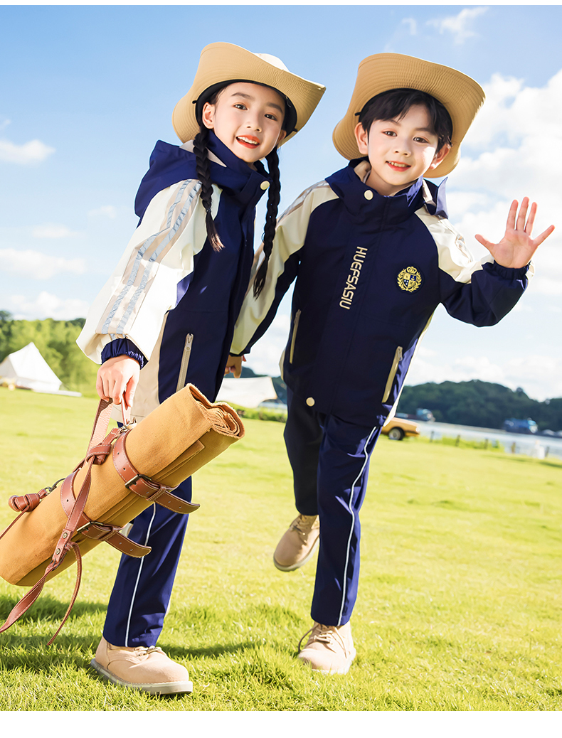 Campus style autumn and winter outdoor jacket three-in-one children style 215-9130 two-piece set (with label)