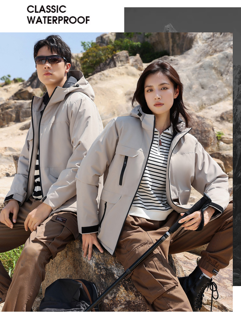 Outdoor windproof and waterproof couple single layer jacket H22-2099