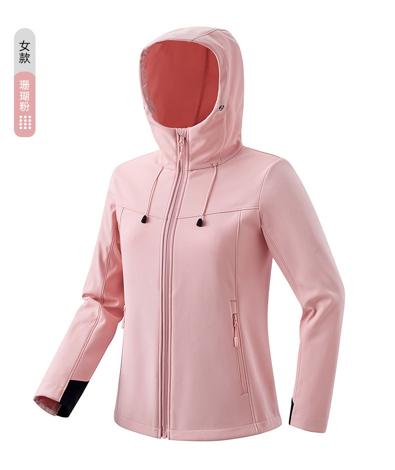 Warm sports windproof and waterproof hooded soft shell jacket men jacket KO-221015 men