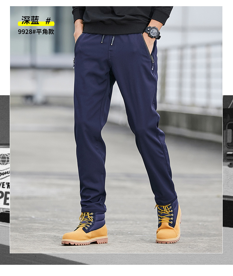 Outdoor casual men flat-leg cuffs plus velvet warm soft shell assault pants KD2-L992829