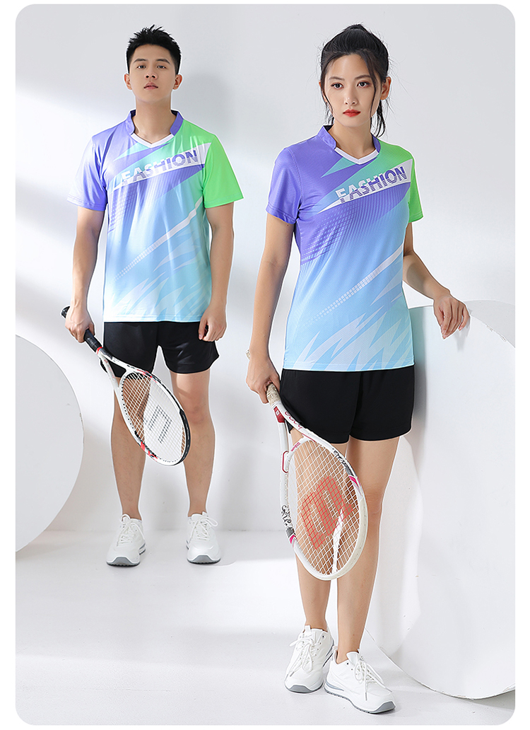 Fashion casual sportswear microporous breathable quick-drying table tennis and badminton clothing for men and women GM2-5001