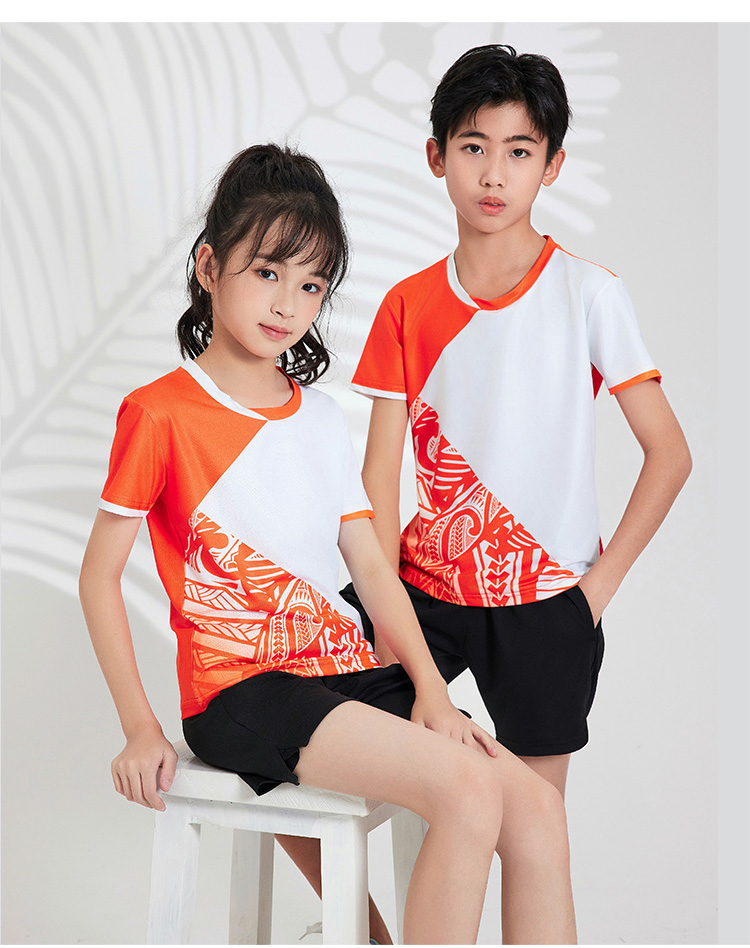 Table tennis, badminton and volleyball quick-drying sweat-absorbing sports competition uniform single top GB8-8907 children