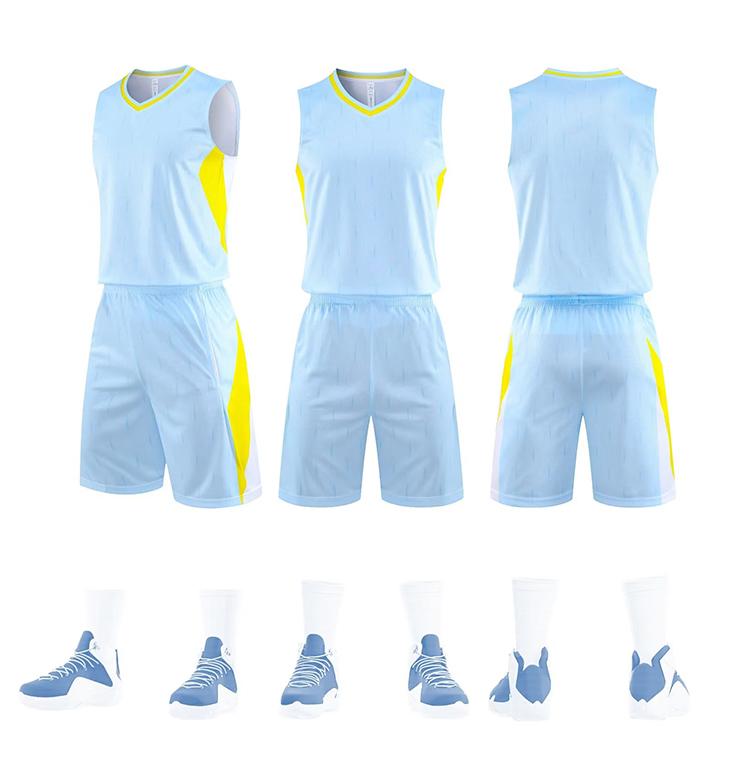 Sweat-wicking breathable multi-color basketball training suit 176-L068