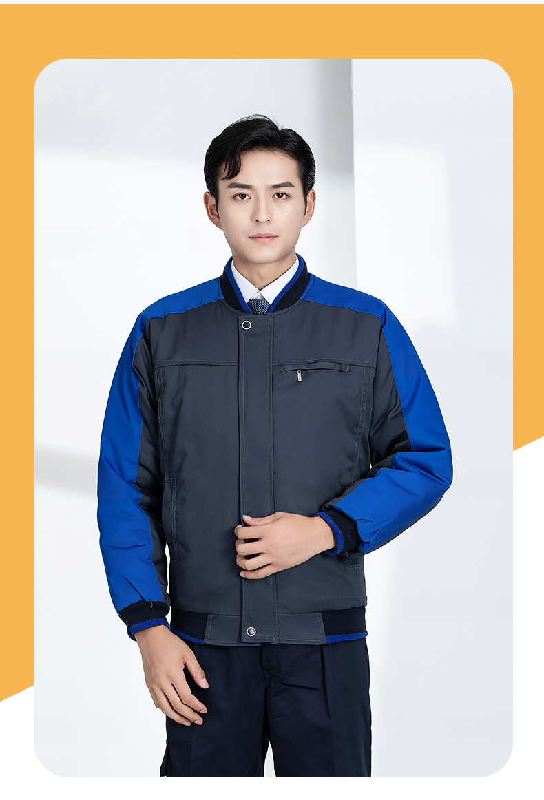 Windproof and cold-resistant thickened warm work clothes cotton coat H22-2363