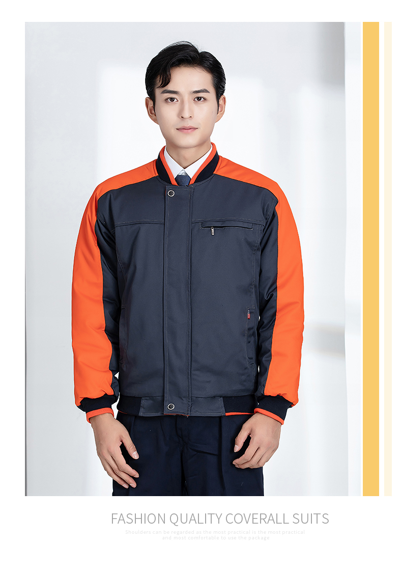 Windproof and cold-resistant thickened warm work clothes cotton coat H22-2363