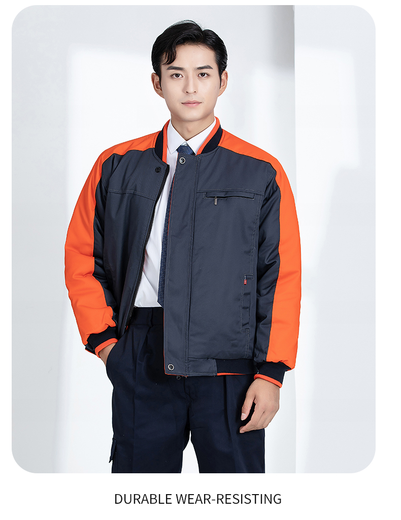 Windproof and cold-resistant thickened warm work clothes cotton coat H22-2363