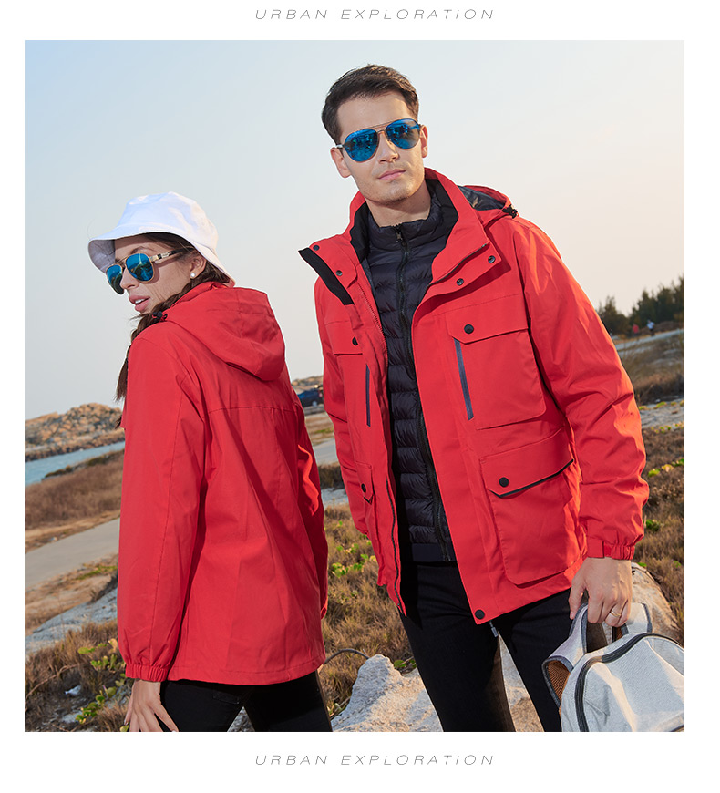 Outdoor down jacket for men and women couples three-in-one two-piece set KF2-6088 down jacket for men