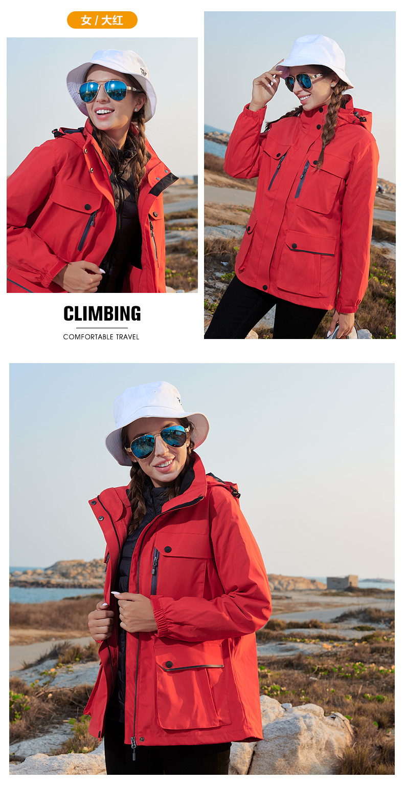 Outdoor down jacket for men and women couples three-in-one two-piece set KF2-6088 down jacket for men