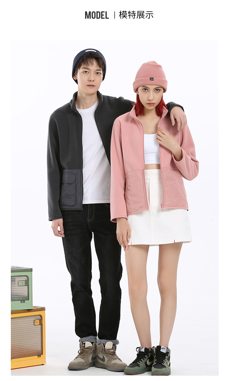 Autumn and winter warm fleece jacket reversible jacket couple style KJ-62201 men