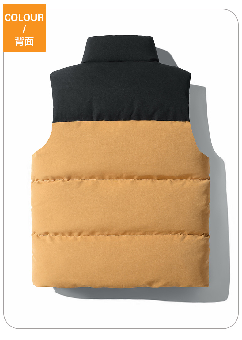 Colorblock stand collar simple fashion cotton vest KD2-MJ218