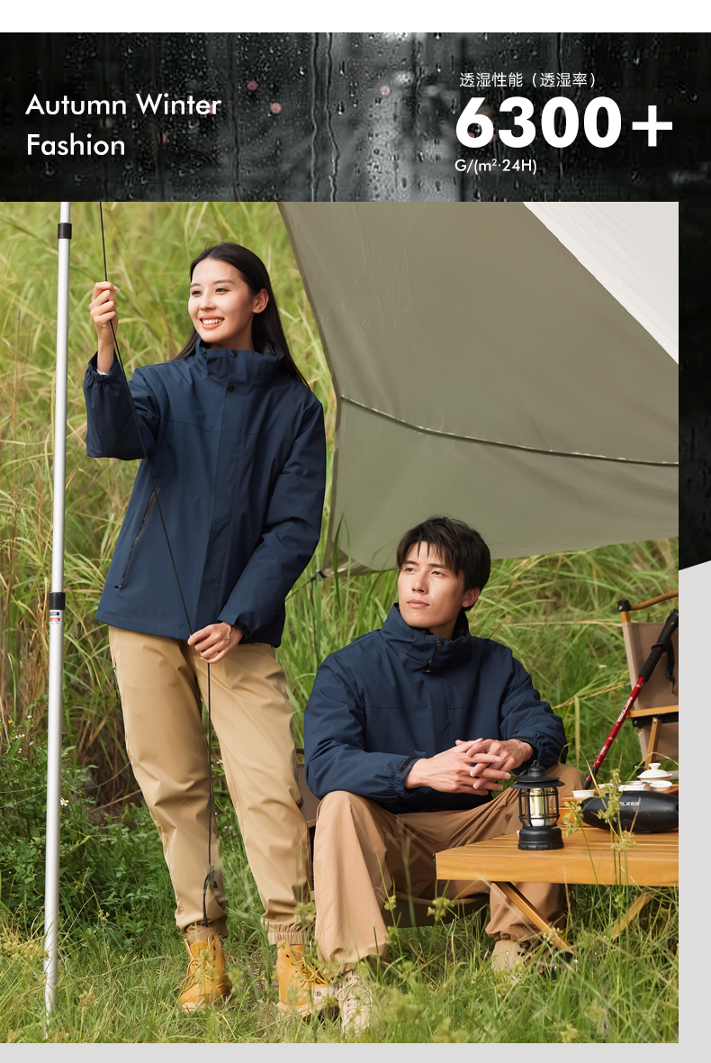 Windproof and water-proof three-in-one jacket 158-2399