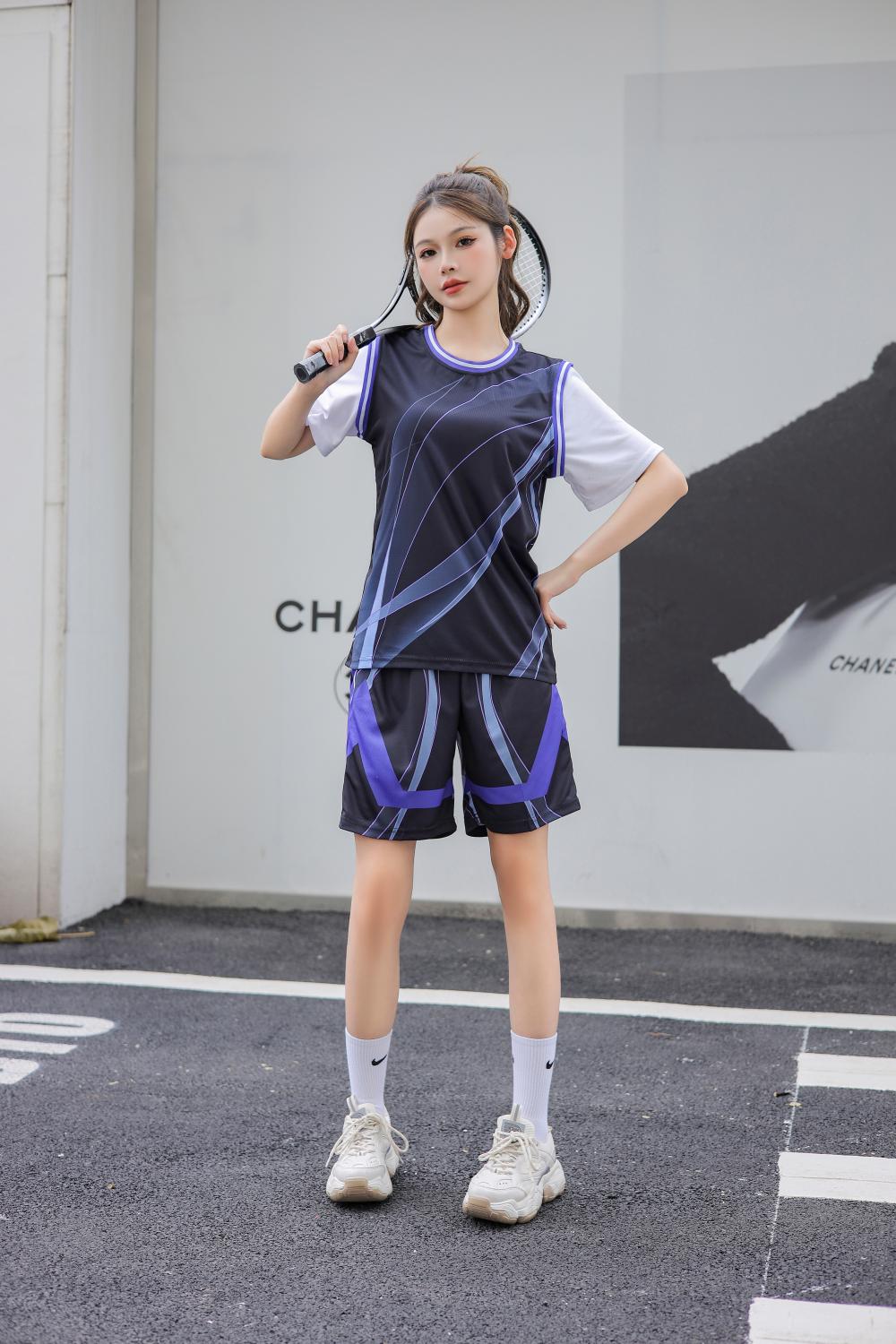 Basketball jacquard sports short-sleeved suit GR1-1302