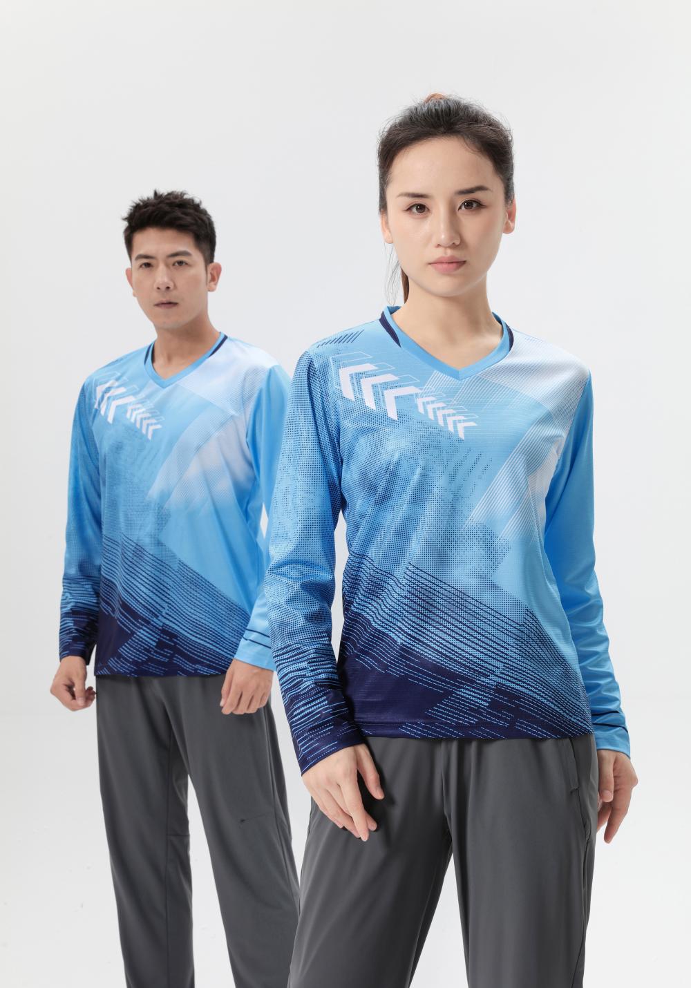 Table tennis badminton volleyball competition uniform sportswear long sleeve GB8-6623 women