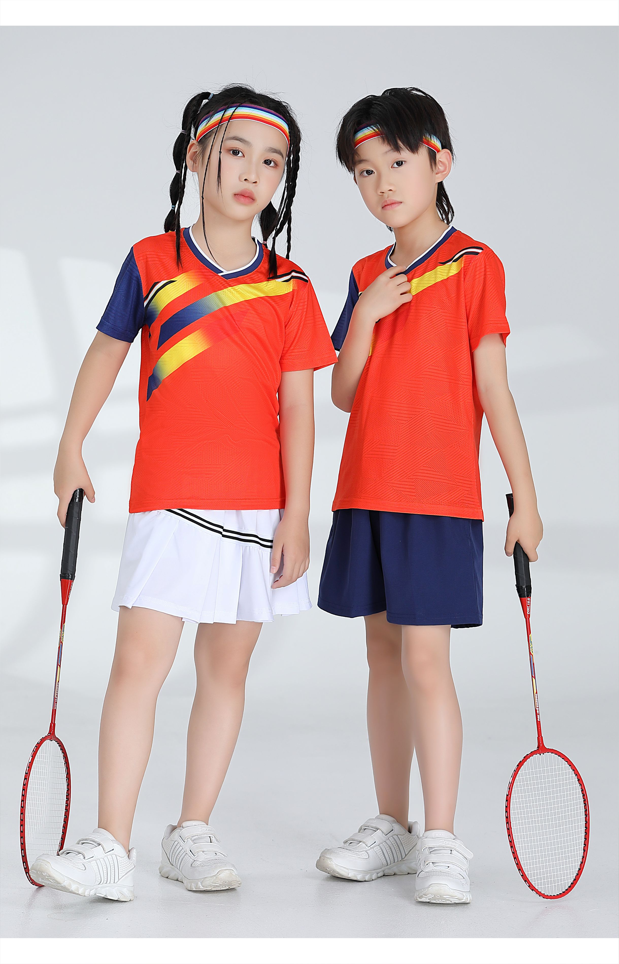 Badminton comfortable sports training suit short-sleeved single top 120-1889 children