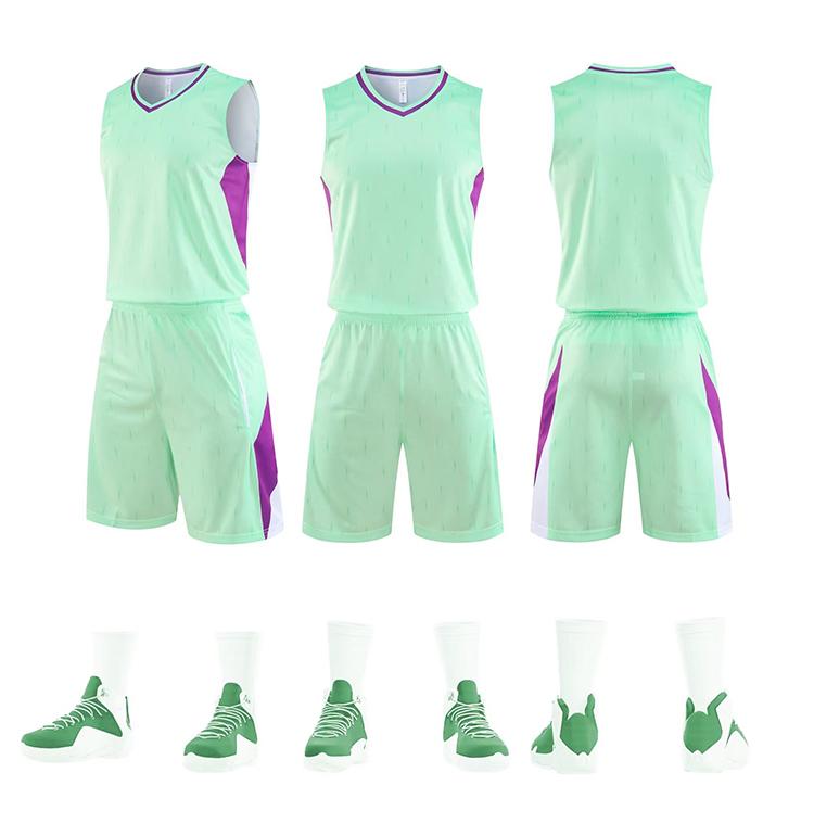 Sweat-wicking breathable multi-color basketball training suit 176-L068