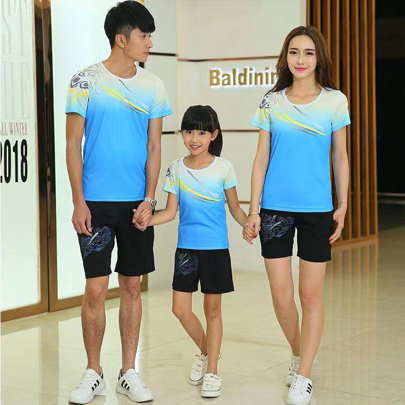 Round neck short sleeve sports summer parent-child suit KI2-1599 round neck men