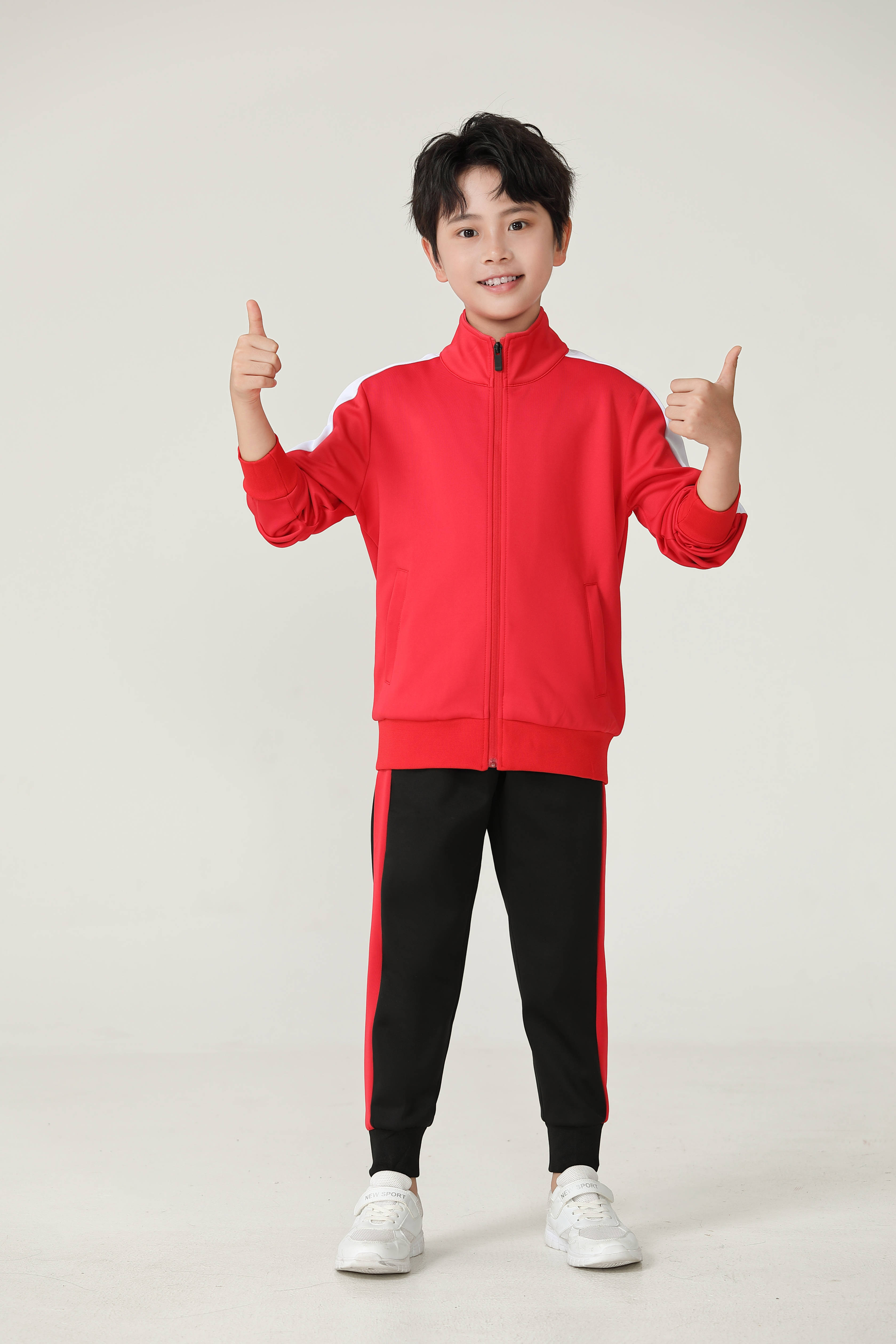 Healthy fabric side color-blocked children sports trousers G19-2004 children style