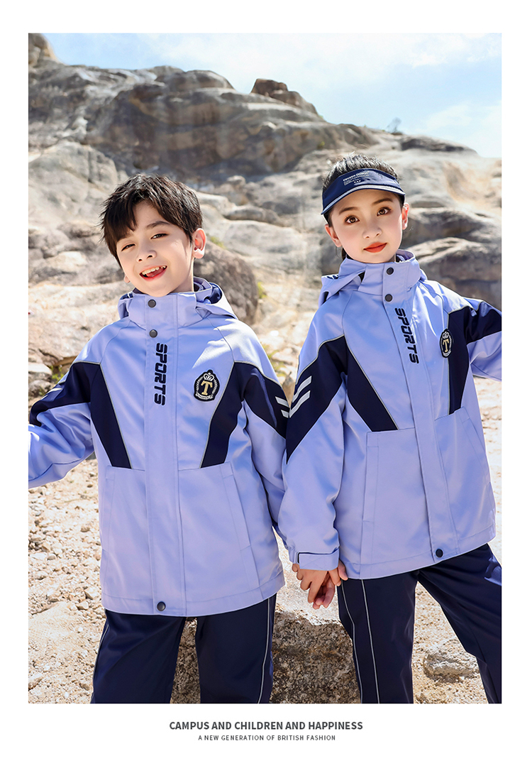 Polar fleece liner outdoor warm cold-proof jacket for children 894-6320 three-piece set