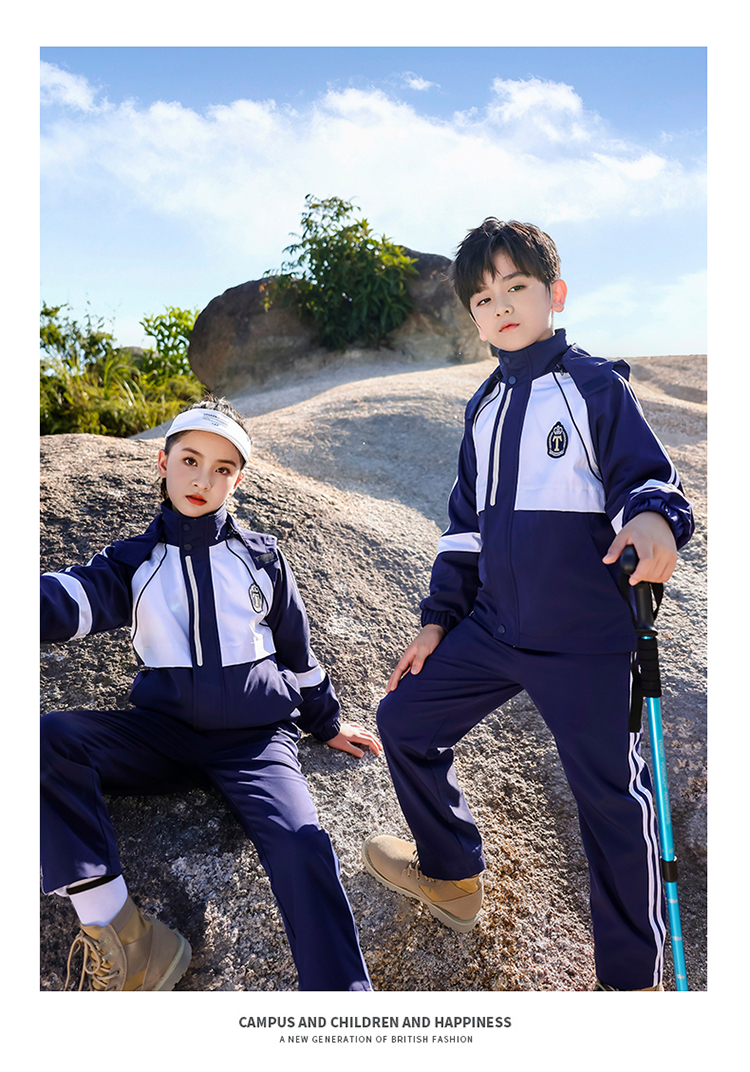 Polar fleece outdoor warm windproof autumn and winter jacket for children 894-6321 three-piece set