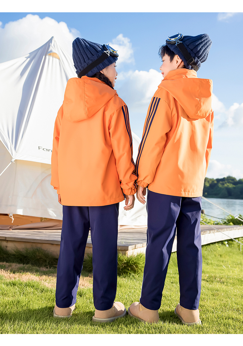 Polar fleece liner outdoor windproof jacket for children 215-9105 three-piece set (with label)