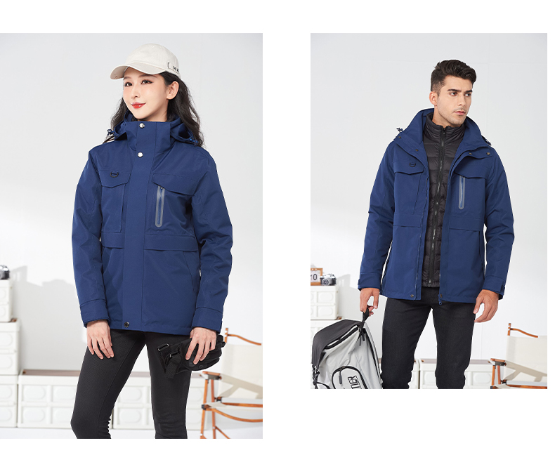 Down lining windproof warm jacket couple style T01-23088