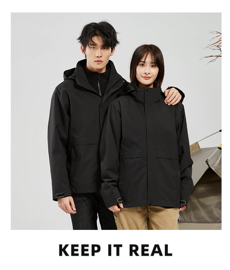 360g polar fleece liner three-in-one couple jacket for men and women KJ-623833