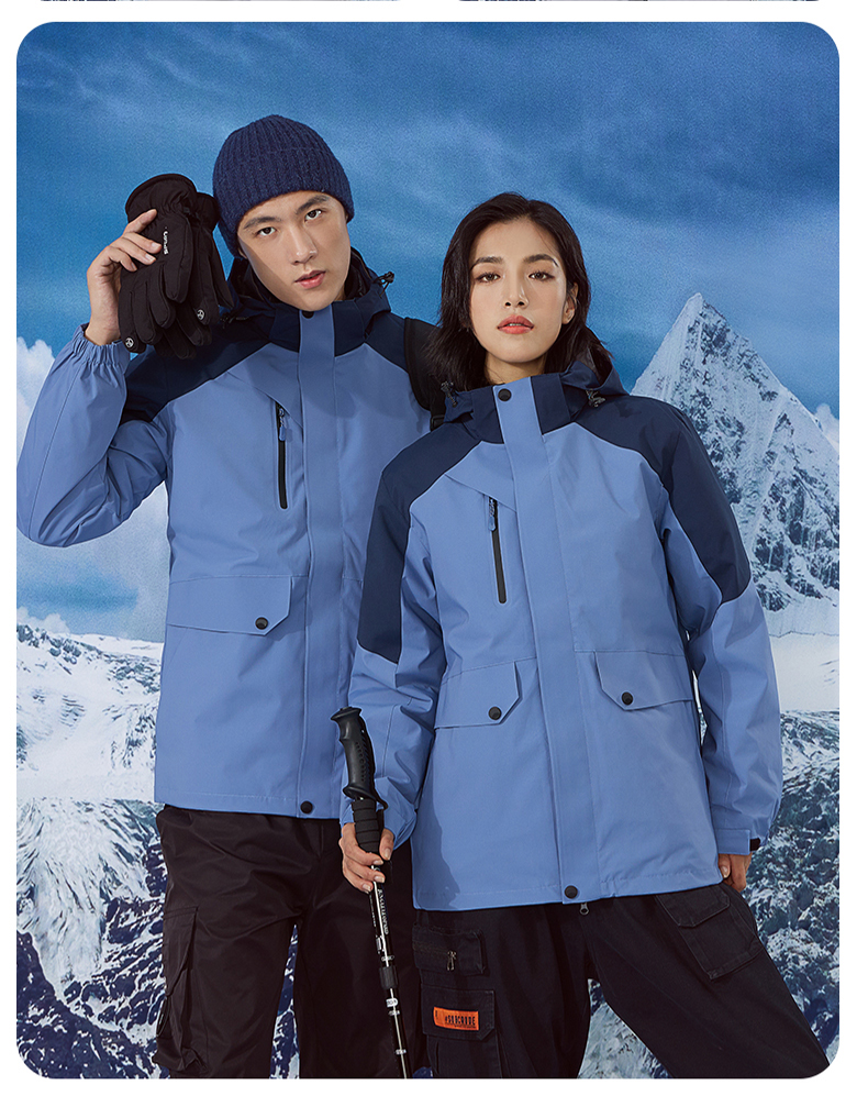 Outdoor mountaineering windproof polar fleece liner three-in-one jacket P11-8813 polar fleece