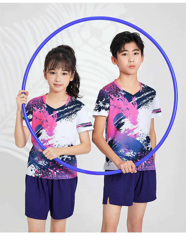 Table tennis, badminton and volleyball new breathable quick-drying sports competition uniform single top GB8-8904 children