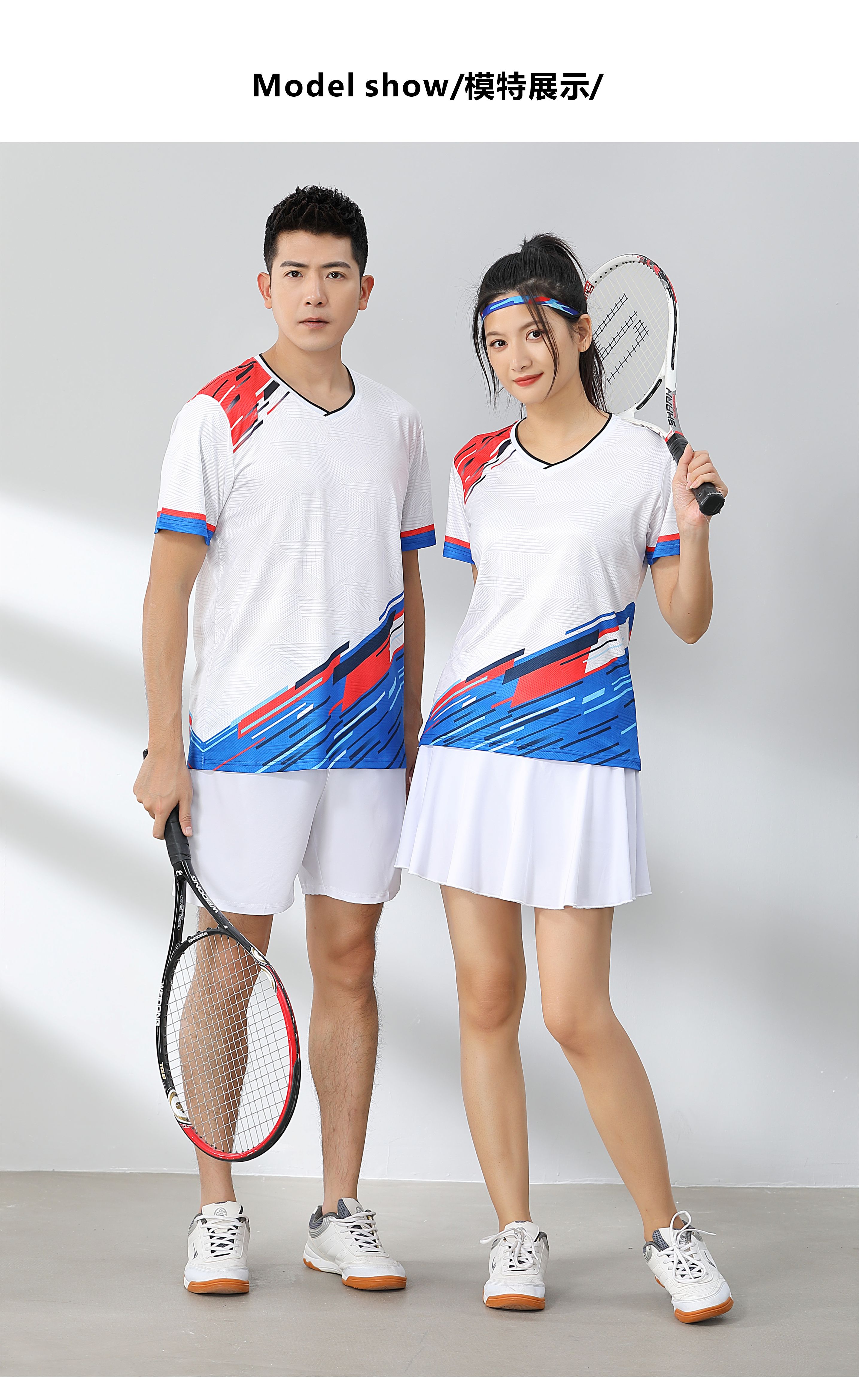 Badminton training suit short-sleeved top 120-1891 for women