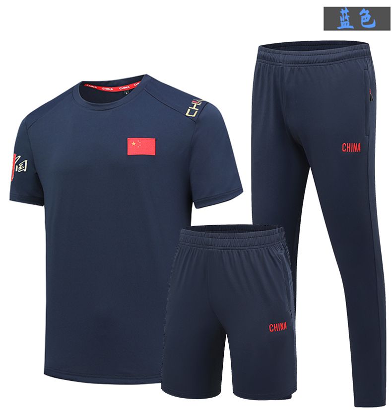 Sportswear quick-drying round neck short-sleeved three-piece suit KE4-95522