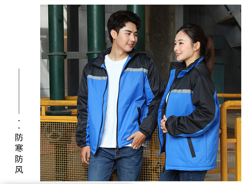 Cold-proof and warm plus velvet one-piece single-layer jacket E01-603