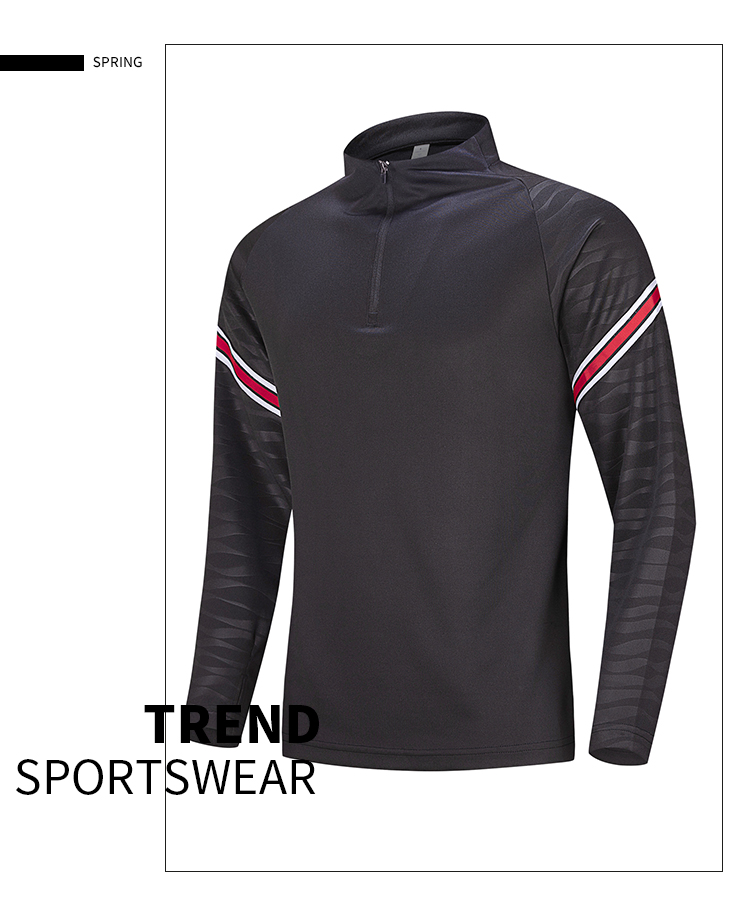 Polyester half zip sportswear tops for adults GJ3-2007 adult tops