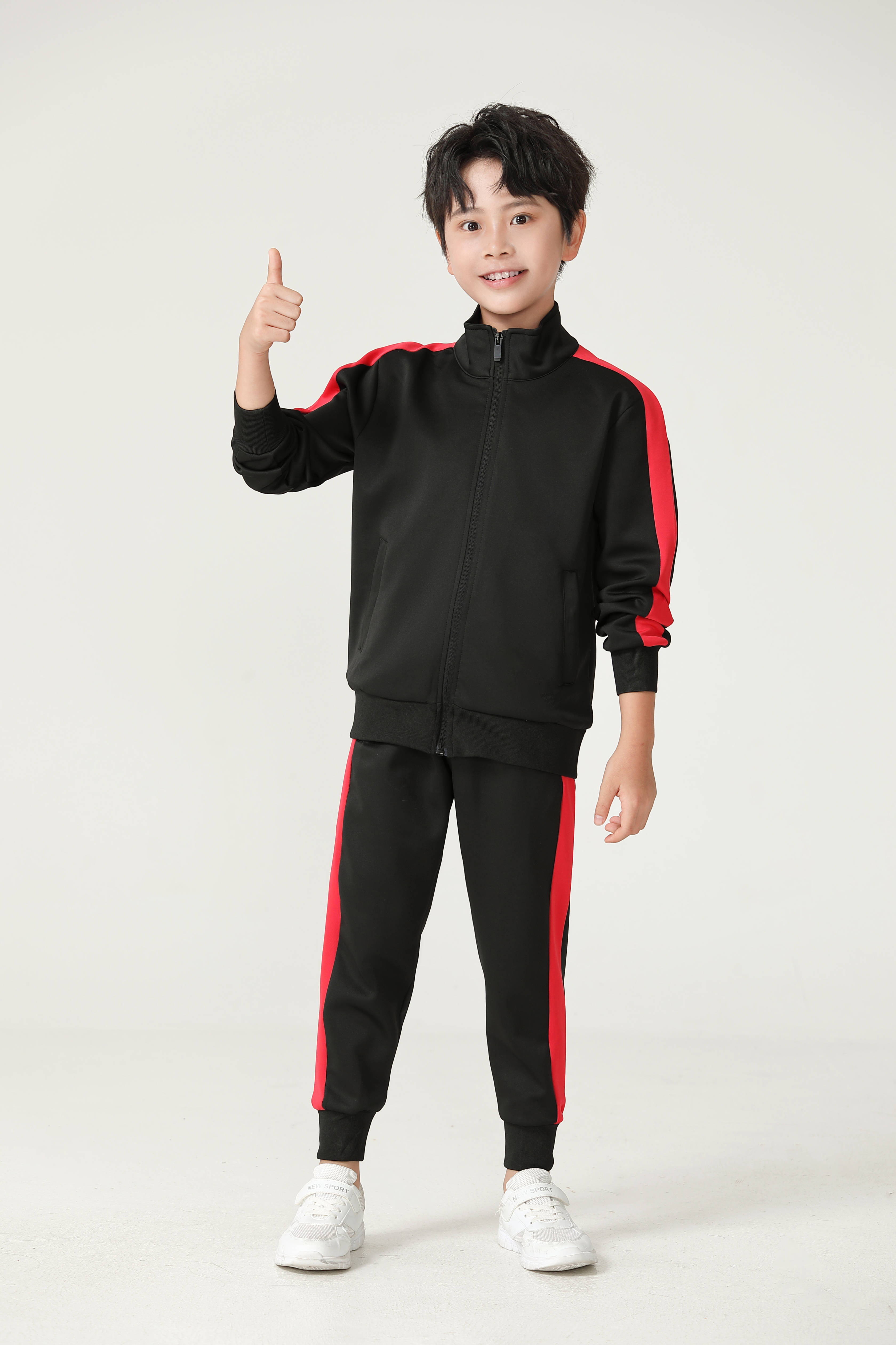 Healthy fabric side color-blocked children sports trousers G19-2004 children style