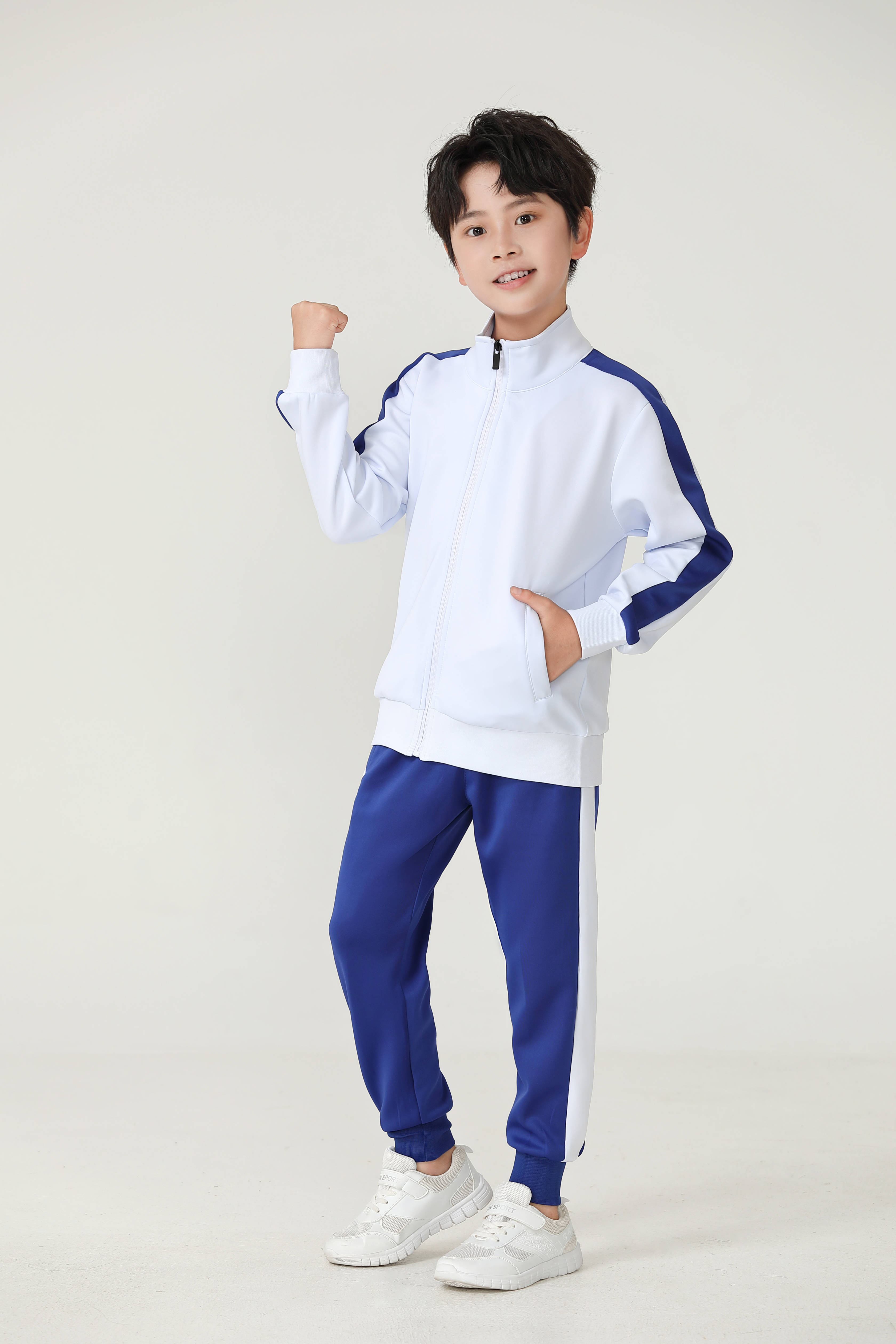 Healthy fabric side color-blocked children sports trousers G19-2004 children style