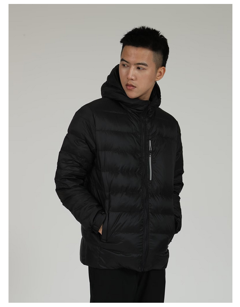 Men mid-length down jacket with detachable liner ZT1-9300