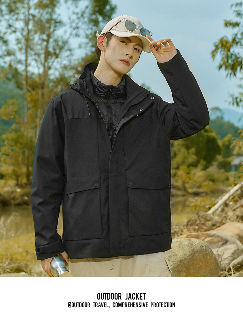 Autumn and winter three-in-one white duck down jacket KF2-2306 men