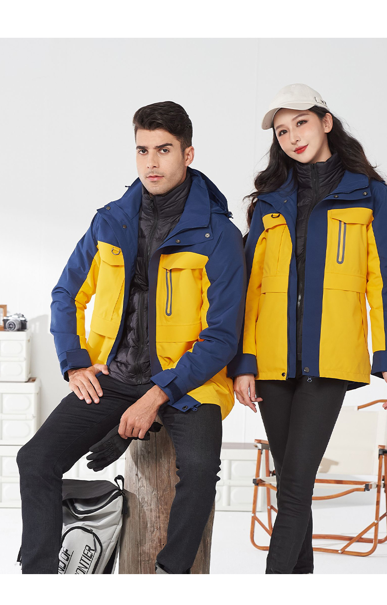 Down lining windproof warm jacket couple style T01-23088