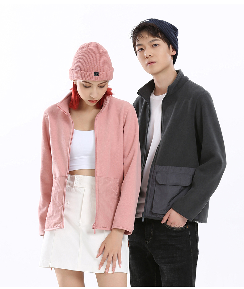 Autumn and winter warm fleece jacket reversible jacket couple style KJ-62201 men