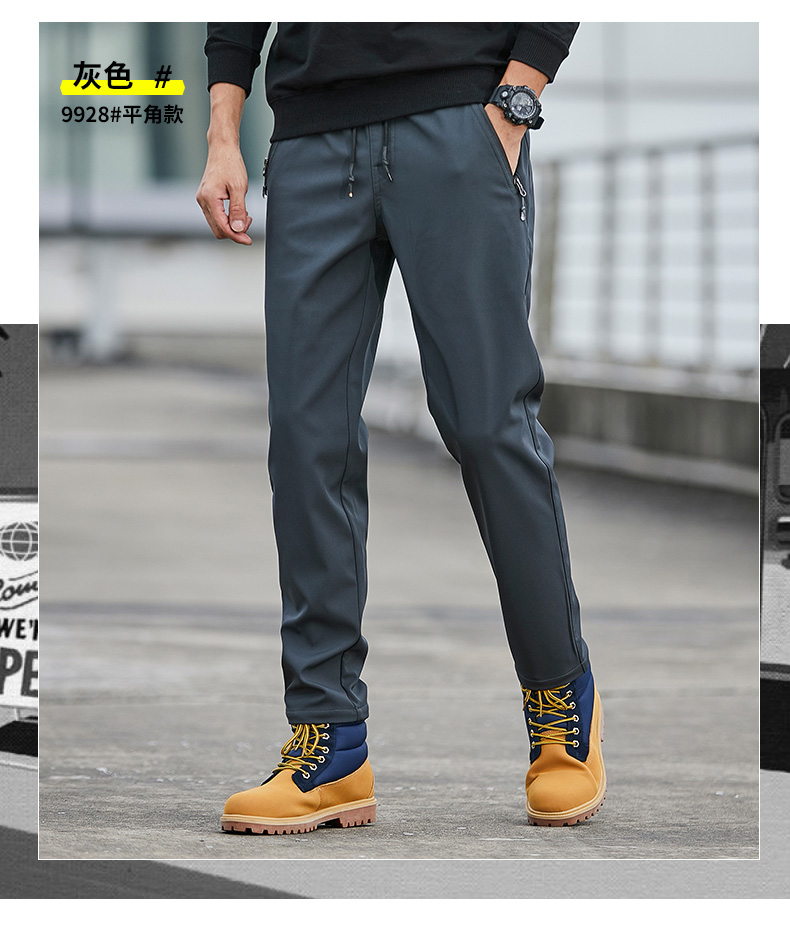 Outdoor casual men flat-leg cuffs plus velvet warm soft shell assault pants KD2-L992829