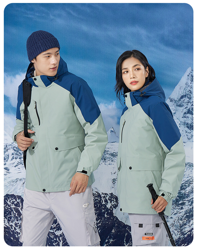 Outdoor mountaineering windproof polar fleece liner three-in-one jacket P11-8813 polar fleece