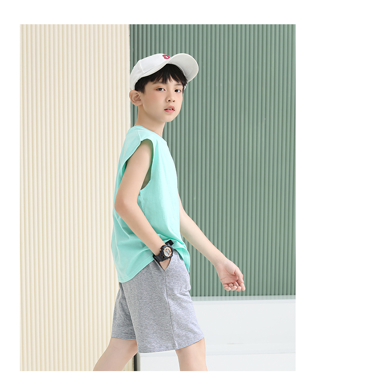 Pure cotton solid color children vest D03-23001